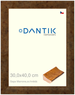 DANTIK rám na obraz 30x40 | Saya Marrone sv.hnědá (Plexi Čiré)