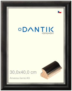 DANTIK rám na obraz 30x40 | ANIVERSA černá AG (Plexi Čiré)
