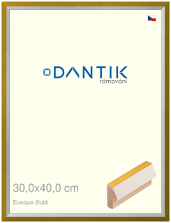 DANTIK rám na obraz 30x40 | EVOQUE žlutá (Plexi Čiré)