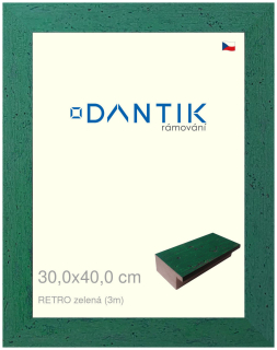 DANTIK rám na obraz 30x40 | RETRO zelená (Plexi Čiré)