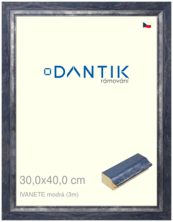 DANTIK rám na obraz 30x40 | IVANETE modrá (Plexi Čiré)