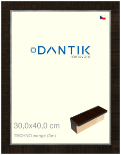 DANTIK rám na obraz 30x40 | TECHNO wenge (Plexi Čiré)