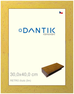 DANTIK rám na obraz 30x40 | RETRO žlutá (Plexi Čiré)