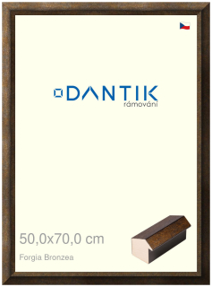 DANTIK rám na obraz 50x70 | Forgia Bronzea (Plexi Čiré)