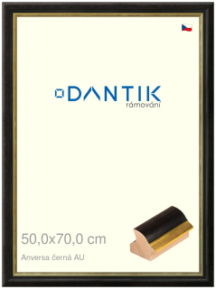 DANTIK rám na obraz 50x70 | ANIVERSA černá AU (Plexi Čiré)