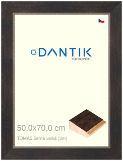 DANTIK rám na obraz 50x70 | TOMAS černá velká (Plexi Čiré)