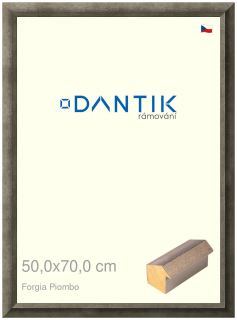 DANTIK rám na obraz 50x70 | Forgia Piombo (Plexi Čiré)