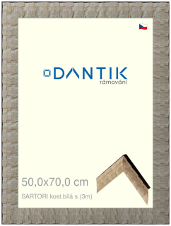 DANTIK rám na obraz 50x70 | SARTORI kost.bílá s (Plexi Čiré)