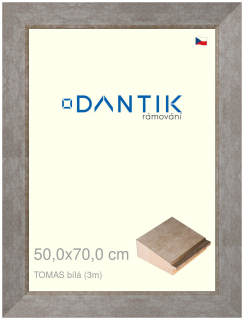 DANTIK rám na obraz 50x70 | TOMAS bílá velká (Plexi Čiré)