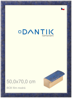 DANTIK rám na obraz 50x70 | BOX film modrá (Plexi Čiré)