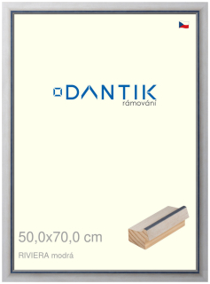 DANTIK rám na obraz 50x70 | RIVIERA modrá (Plexi Čiré)