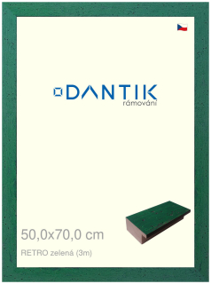 DANTIK rám na obraz 50x70 | RETRO zelená (Plexi Čiré)