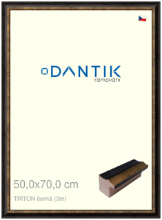 DANTIK rám na obraz 50x70 | TRITON černá (Plexi Čiré)