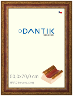 DANTIK rám na obraz 50x70 | HRAD červená (Plexi Čiré)