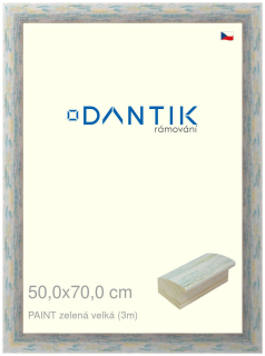 DANTIK rám na obraz 50x70 | PAINT zelená velká (Plexi Čiré)