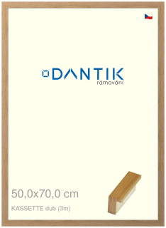 DANTIK rám na obraz 50x70 | KASSETTE dub (Plexi Čiré)