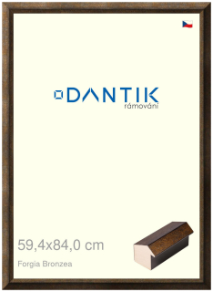 DANTIK rám na obraz 59,4x84 | Forgia Bronzea (Plexi Čiré)