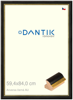 DANTIK rám na obraz 59,4x84 | ANIVERSA černá AU (Plexi Čiré)