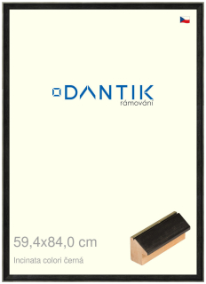 DANTIK rám na obraz 59,4x84 | INCLINATA colori černá (Plexi Čiré)