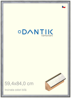 DANTIK rám na obraz 59,4x84 | INCLINATA colori Bílá (Plexi Čiré)