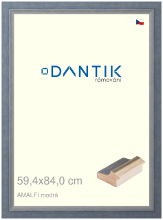 DANTIK rám na obraz 59,4x84 | AMALFI modrá (Plexi Čiré)