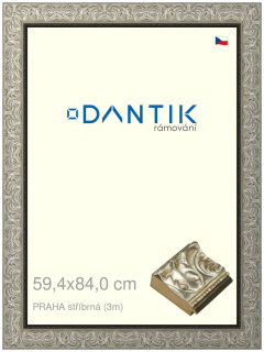 DANTIK rám na obraz 59,4x84 | PRAHA stříbrná (Plexi Čiré)