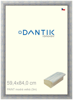 DANTIK rám na obraz 59,4x84 | PAINT modrá velká (Plexi Čiré)