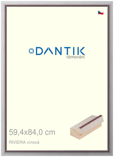 DANTIK rám na obraz 59,4x84 | RIVIERA vínová (Plexi Čiré)