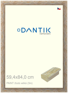 DANTIK rám na obraz 59,4x84 | PAINT žlutá velká (Plexi Čiré)