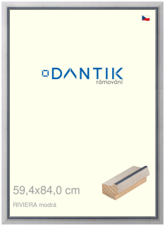DANTIK rám na obraz 59,4x84 | RIVIERA modrá (Plexi Čiré)