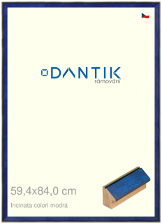 DANTIK rám na obraz 59,4x84 | INCLINATA colori modrá (Plexi Čiré)