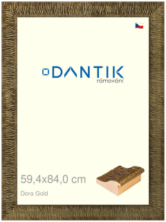 DANTIK rám na obraz 59,4x84 | Dora Gold (Plexi Čiré)