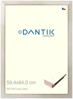 DANTIK rám na obraz 59,4x84 | RETRO bílá (Plexi Čiré)