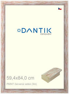 DANTIK rám na obraz 59,4x84 | PAINT červená velká (Plexi Čiré)