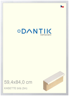 DANTIK rám na obraz 59,4x84 | KASSETTE bílá (Plexi Čiré)