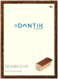 DANTIK rám na obraz 59,4x84 | BOX film červená (Plexi Čiré)