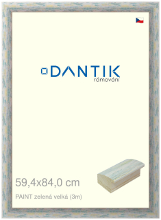 DANTIK rám na obraz 59,4x84 | PAINT zelená velká (Plexi Čiré)