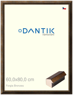 DANTIK rám na obraz 60x80 | Forgia Bronzea (Plexi Čiré)