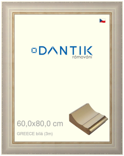 DANTIK rám na obraz 60x80 | GREECE bílá (Plexi Čiré)