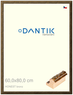 DANTIK rám na obraz 60x80 | HONEST malá vysoká bronz (Plexi Čiré)