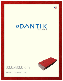 DANTIK rám na obraz 60x80 | RETRO červená (Plexi Čiré)