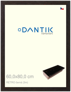 DANTIK rám na obraz 60x80 | RETRO černá (Plexi Čiré)