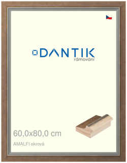 DANTIK rám na obraz 60x80 | AMALFI okrová (Plexi Čiré)