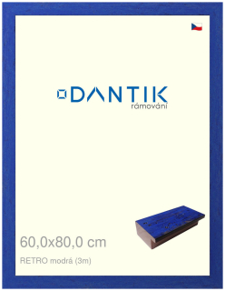 DANTIK rám na obraz 60x80 | RETRO modrá (Plexi Čiré)