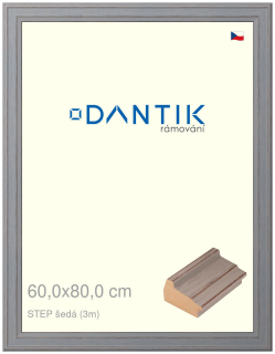 DANTIK rám na obraz 60x80 | STEP šedá (Plexi Čiré)