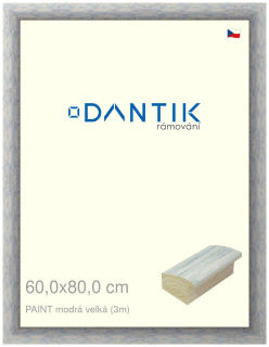 DANTIK rám na obraz 60x80 | PAINT modrá velká (Plexi Čiré)