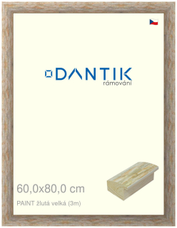 DANTIK rám na obraz 60x80 | PAINT žlutá velká (Plexi Čiré)