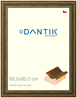 DANTIK rám na obraz 60x80 | HRAD zelená (Plexi Čiré)