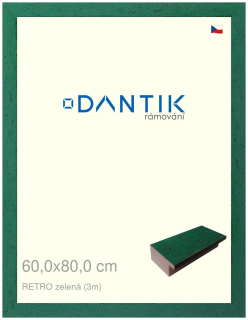 DANTIK rám na obraz 60x80 | RETRO zelená (Plexi Čiré)
