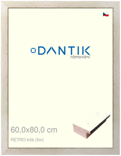 DANTIK rám na obraz 60x80 | RETRO bílá (Plexi Čiré)